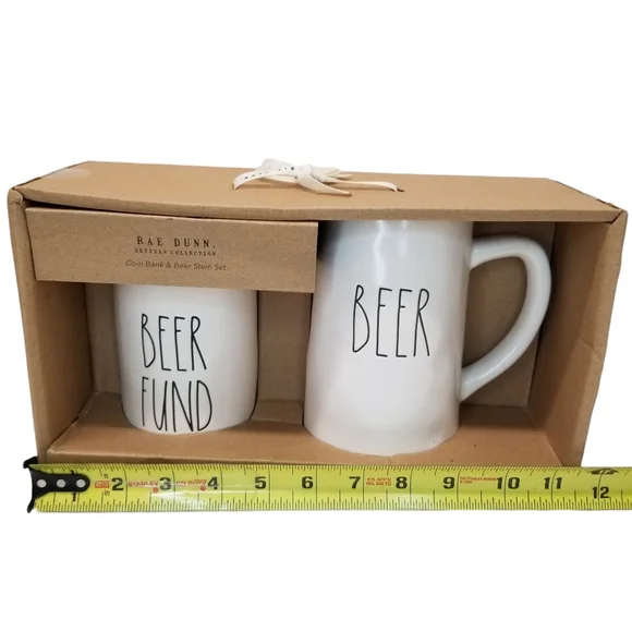 Rae Dunn Beer Stein and Beer Fund Bank - Picture 2 of 8
